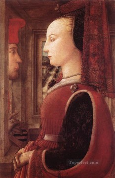 Fra Filippo Lippi Painting - Portrait Of A Man And A Woman Renaissance Filippo Lippi